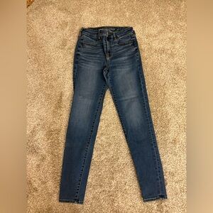 American Eagle Outfitters Dark Blue Skinny Jeans. Next Level Stretch